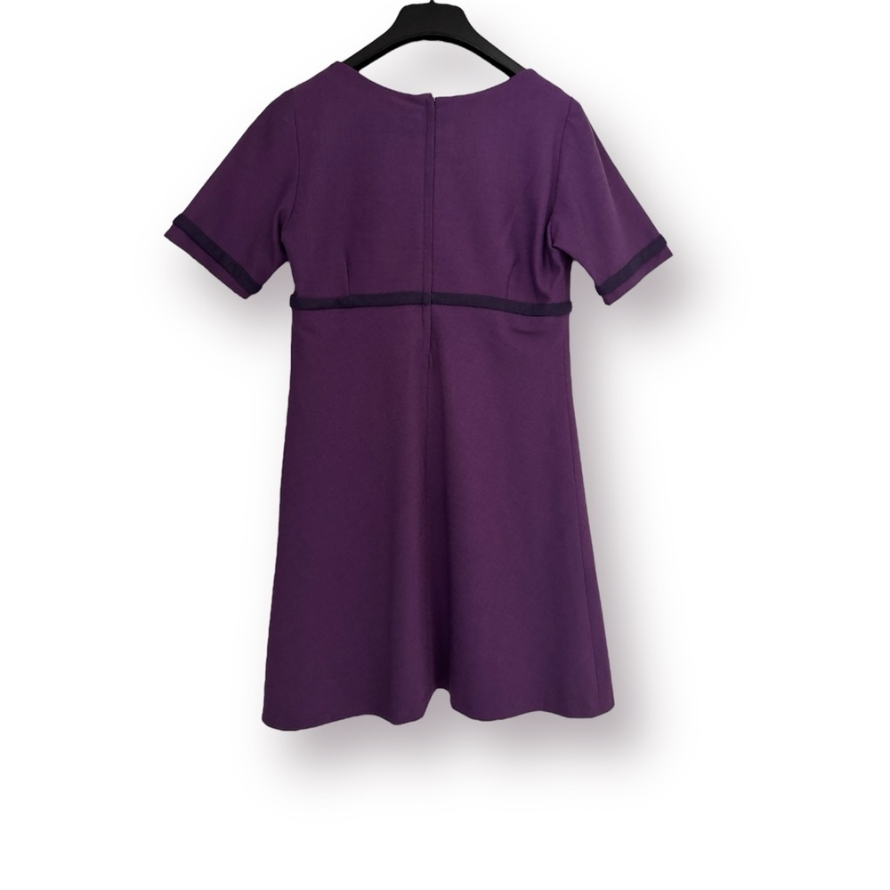 🛍️SALE🛍️ Custom-tailored Elegant Women's Short-sleeve Purple Mini Dress - Picture 3 of 7